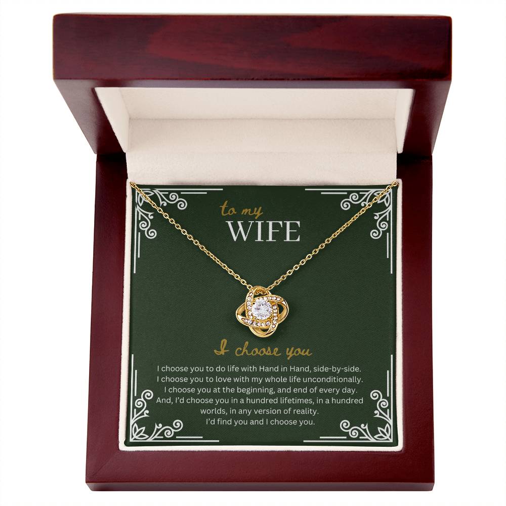To My Wife | Love Knot Necklace