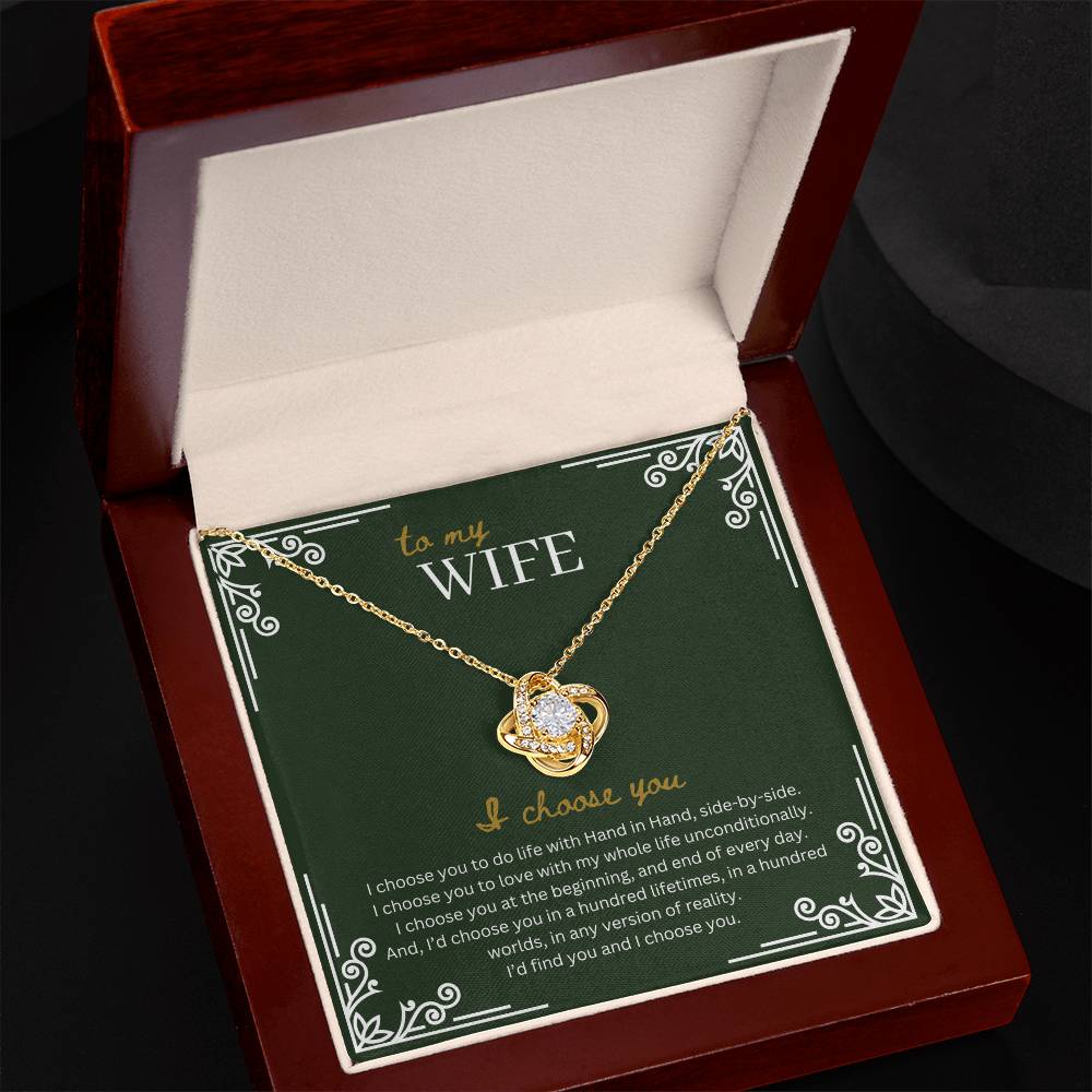 To My Wife | Love Knot Necklace