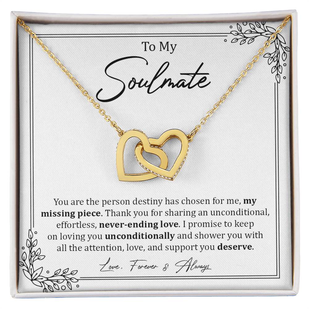 To My Soulmate | Interlocking Hearts necklace