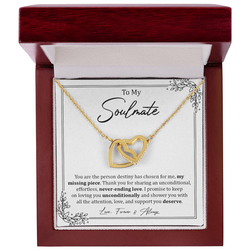 To My Soulmate | Interlocking Hearts necklace